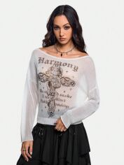 Акція на Джемпер жіночий SHEIN GD-00132410 L Білий від Rozetka
