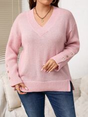 Акція на Джемпер жіночий SHEIN GD-00132586 XL Світло-рожевий від Rozetka