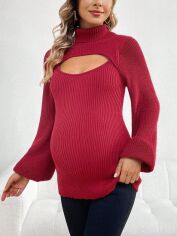 Акція на Джемпер жіночий SHEIN GD-00121499 L Бордовий від Rozetka