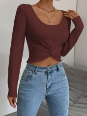 Акція на Джемпер жіночий SHEIN GD-00143345 L Коричневий від Rozetka