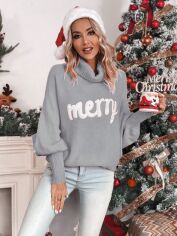 Акція на Джемпер жіночий SHEIN GD-00121549 XS Світло-сірий від Rozetka