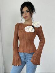 Акція на Джемпер жіночий SHEIN GD-00133265 XS Коричневий від Rozetka