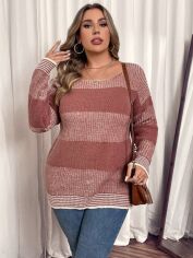 Акція на Джемпер жіночий SHEIN GD-00133532 XL Рожево-коричневий від Rozetka