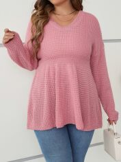 Акція на Джемпер жіночий SHEIN GD-00096154 2XL Світло-рожевий від Rozetka