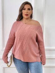 Акція на Джемпер жіночий SHEIN GD-00121636 XL Світло-рожевий від Rozetka
