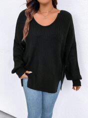 Акція на Джемпер жіночий SHEIN GD-00135602 XL Чорний від Rozetka