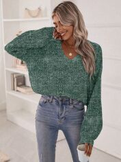 Акція на Джемпер жіночий SHEIN GD-00153341 XS Темно-зелений від Rozetka