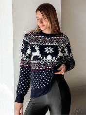 Акція на Джемпер жіночий SHEIN GD-00156679 M Темно-синій від Rozetka