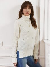 Акція на Джемпер жіночий SHEIN GD-00149366 S Молочний від Rozetka