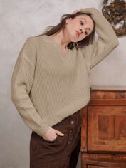 Акція на Джемпер жіночий SHEIN GD-00143137 L Світло-бежевий від Rozetka