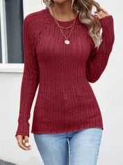 Акція на Джемпер жіночий SHEIN GD-00153373 XS Бордовий від Rozetka