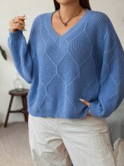 Акція на Джемпер жіночий SHEIN GD-00135592 XL Блакитний від Rozetka