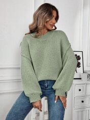 Акція на Джемпер жіночий SHEIN GD-00134961 L Сіро-зелений від Rozetka