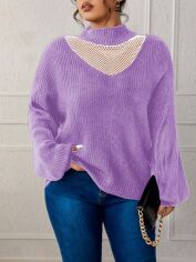 Акція на Джемпер жіночий SHEIN GD-00135119 2XL Фіолетовий від Rozetka