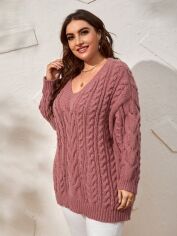 Акція на Джемпер жіночий SHEIN GD-00135540 XL Рожево-коричневий від Rozetka