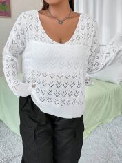 Акція на Джемпер жіночий SHEIN GD-00138075 2XL Білий від Rozetka