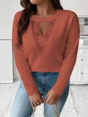 Акція на Джемпер жіночий SHEIN GD-00137054 XL Теракотовий від Rozetka