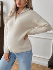 Акція на Джемпер для вагітних жіночий SHEIN GD-00134740 XL Кремовий від Rozetka