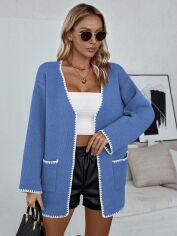 Акція на Кардиган жіночий SHEIN GD-00150076 S Блакитний від Rozetka