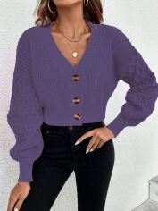 Акція на Кардиган жіночий SHEIN GD-00114490 XL Фіолетовий від Rozetka