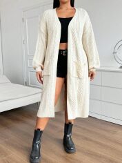 Акція на Кардиган жіночий SHEIN GD-00132011 XL Молочний від Rozetka