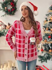 Акція на Кардиган жіночий SHEIN GD-00132882 M Червоний від Rozetka