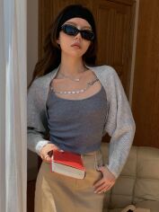 Акція на Кардиган жіночий SHEIN GD-00133067 XL Сірий від Rozetka