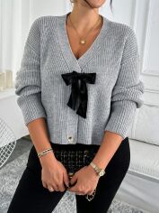 Акція на Кардиган жіночий SHEIN GD-00134013 2XL Сірий від Rozetka