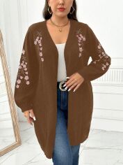 Акція на Кардиган жіночий SHEIN GD-00135071 XL Коричневий від Rozetka