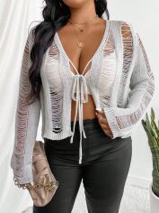 Акція на Кардиган жіночий SHEIN GD-00137268 XL Сірий від Rozetka