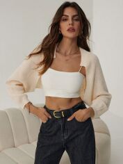 Акція на Кардиган жіночий SHEIN GD-00131247 S Світло-бежевий від Rozetka
