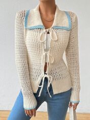 Акція на Кардиган жіночий SHEIN GD-00154683 M Молочний від Rozetka