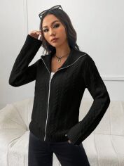 Акція на Кардиган жіночий SHEIN GD-00104233 S Чорний від Rozetka