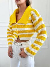 Акція на Кардиган жіночий SHEIN GD-00148409 One Size Жовтий від Rozetka