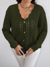 Акція на Кардиган жіночий SHEIN GD-00137747 XL Хакі від Rozetka
