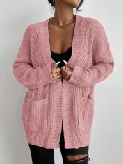 Акція на Кардиган жіночий SHEIN GD-00130645 XL Світло-рожевий від Rozetka