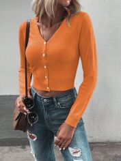 Акція на Кардиган жіночий SHEIN GD-00134525 L Оранжевий від Rozetka