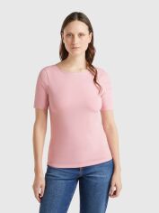 Акція на Футболка бавовняна жіноча United Colors of Benetton 3FJHD109K-09J M Блідо-рожева від Rozetka