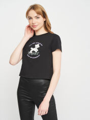 Акція на Футболка бавовняна жіноча H&M 9507253wer XL Чорна від Rozetka