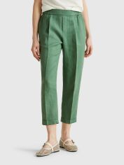 Акція на Штани жіночі United Colors of Benetton 4AGH558X5-26U XS Зелені від Rozetka