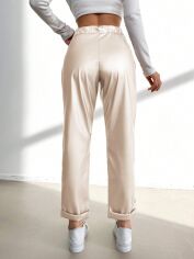 Акція на Штани жіночі SHEIN GD-00108539 L Світло-бежеві від Rozetka