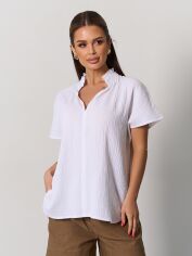 Акція на Блузка жіноча ISSA PLUS 15161 2XL Біла від Rozetka