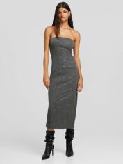 Акція на Сукня осіння жіноча Bershka XAZ451256KLEJ L Темно-сіра від Rozetka