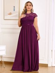 Акція на Плаття вечірнє довге літнє жіноче SHEIN GD-00118962 4XL Пурпурове від Rozetka