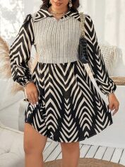 Акція на Плаття-сорочка коротке осіннє жіноче SHEIN GD-00132065 4XL Комбіноване від Rozetka