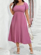 Акція на Плаття міді літнє жіноче SHEIN GD-00136202 XL Рожеве від Rozetka
