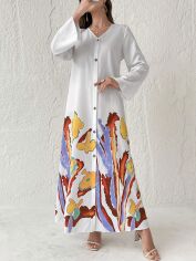 Акція на Плаття довге літнє жіноче SHEIN GD-00147881 M Біле від Rozetka