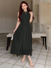 Акція на Плаття міді літнє жіноче SHEIN GD-00148042 M Чорне від Rozetka