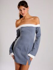 Акція на Плаття коротке літнє жіноче SHEIN GD-00149940 S Сіре від Rozetka