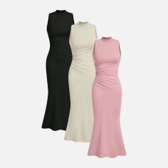 Акція на Плаття міді літнє жіноче SHEIN GD-00147560 M (3 шт) Комбіноване від Rozetka